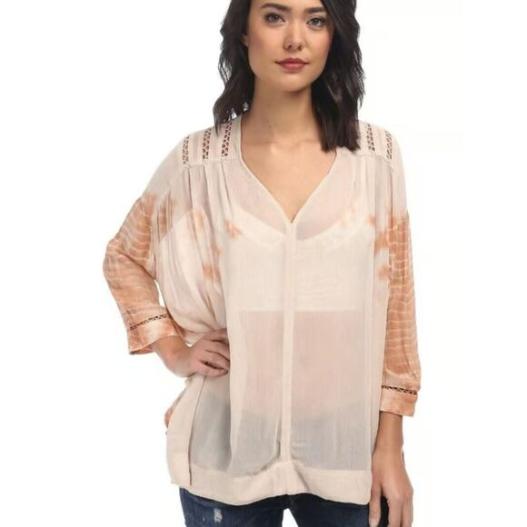 FREE PEOPLE Tie Dye Me Down Rayon Swing Top - Picture 2 of 13